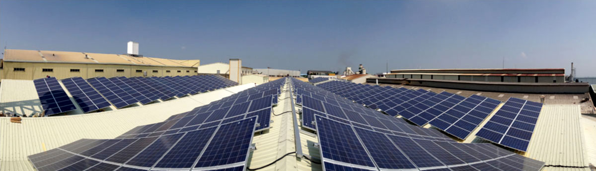 Roof-Mounted Solar Panel System.