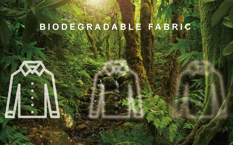 Fabrics which decompose quite easily and naturally using microorganisms.