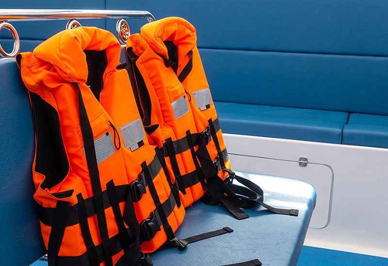 100% Nylon waterproof greige for life jacket and life raft, with tear resistance. 