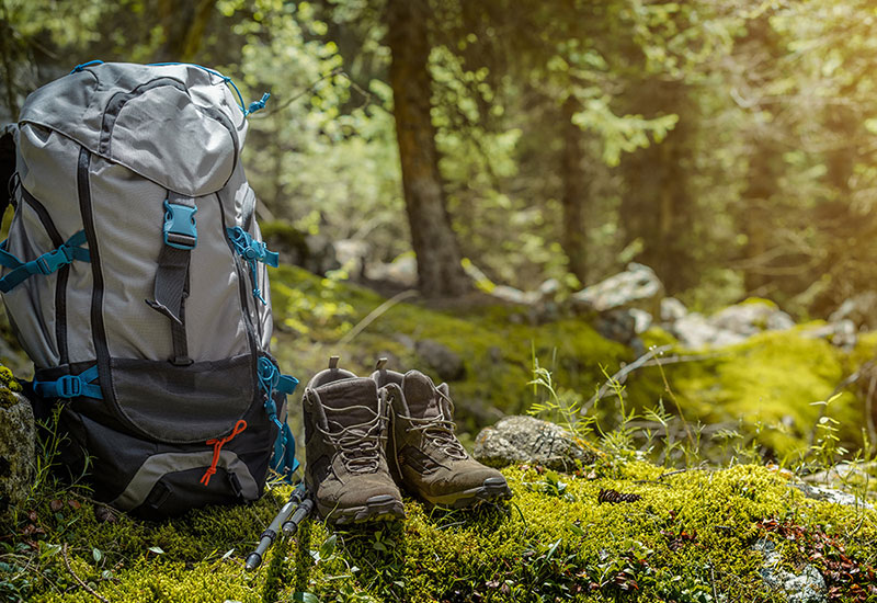 Umweltfreundliche Rucksäcke zum Wandern.