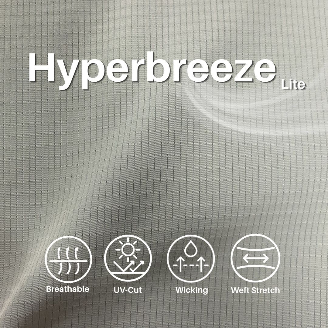 Tejido HyperBreeze Lite transpirable y que absorbe la humedad