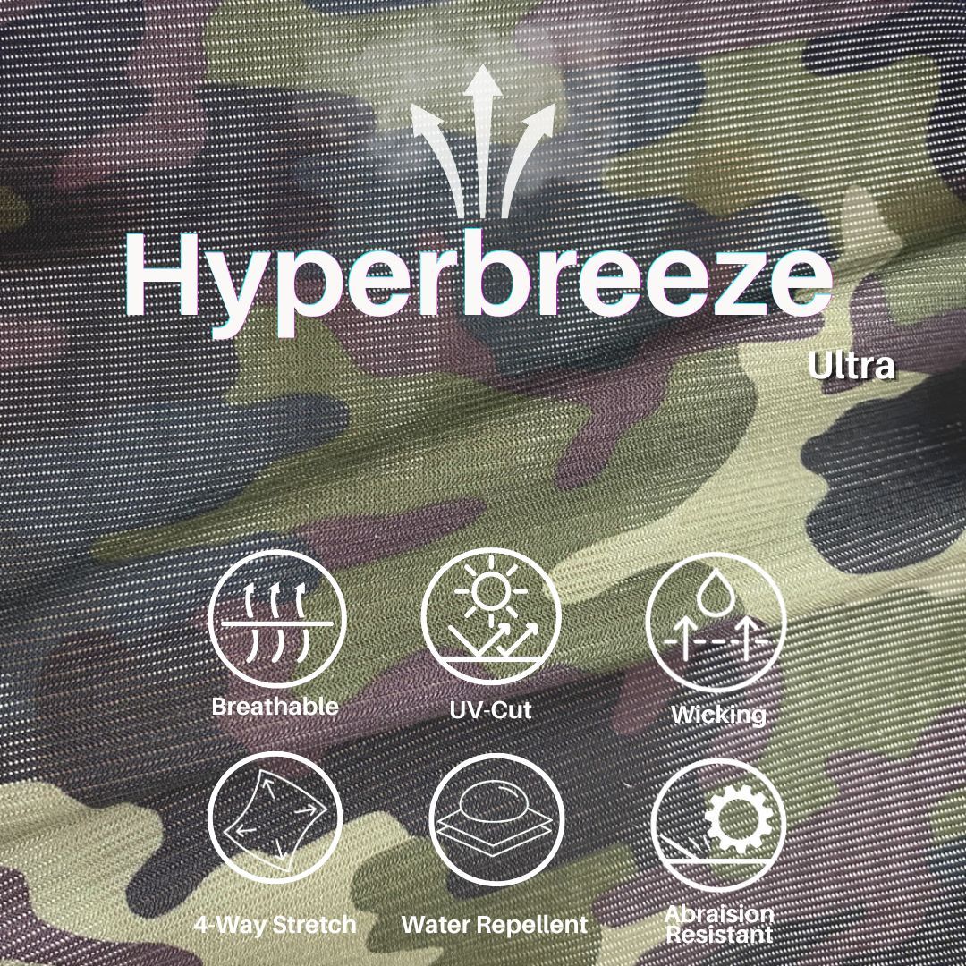 Tejido HyperBreeze Ultra transpirable y que absorbe la humedad