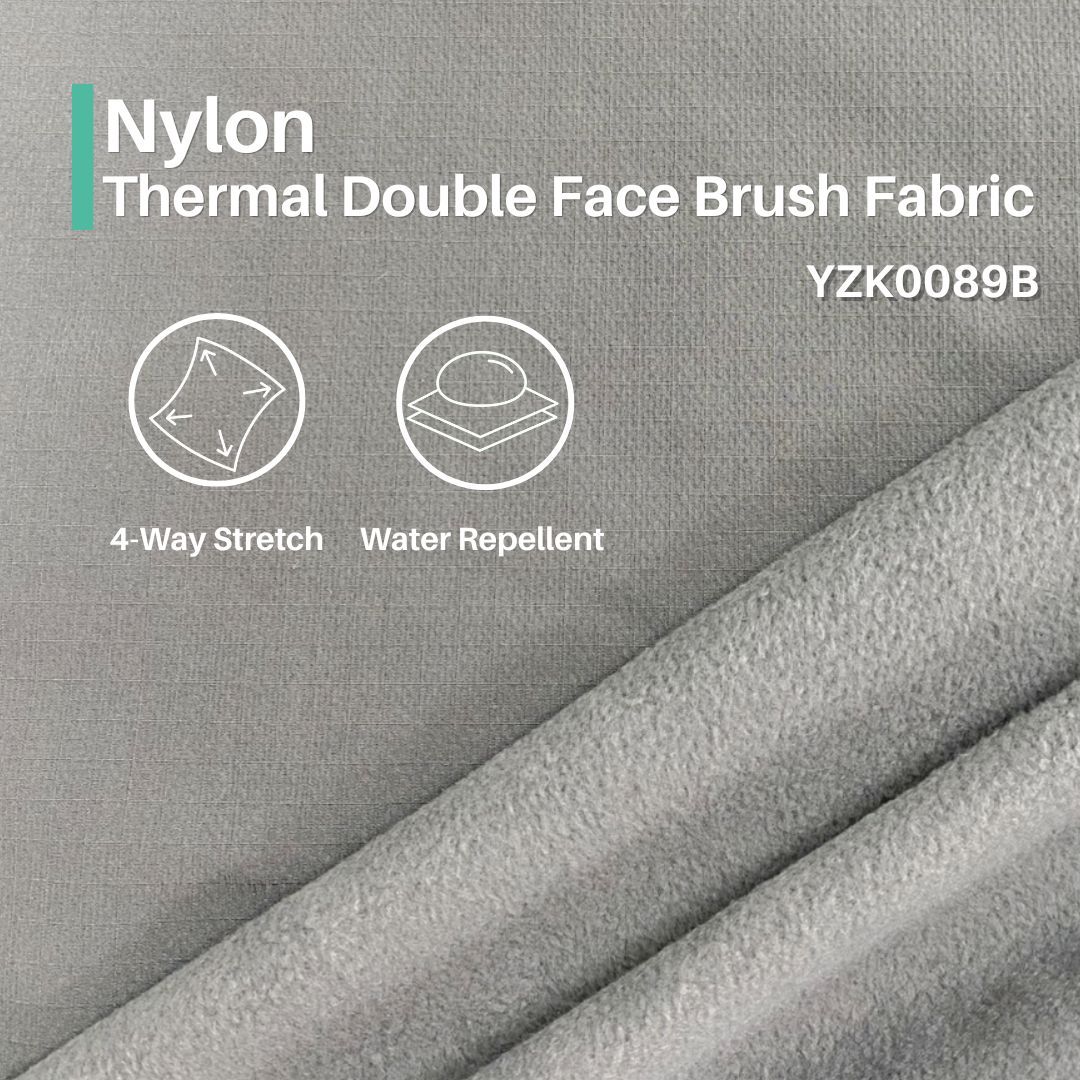 Tejido de nylon térmico de doble cara cepillado
